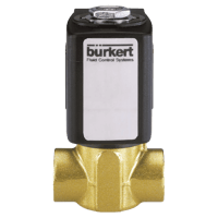 Burkert Servo-Assisted 2/2-Way Piston Solenoid Valve, 6240
